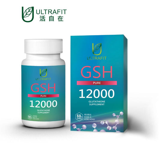 ULTRAFIT GSH 12000 穀胱甘肽12000 毫克，60 粒素食腸溶膠囊