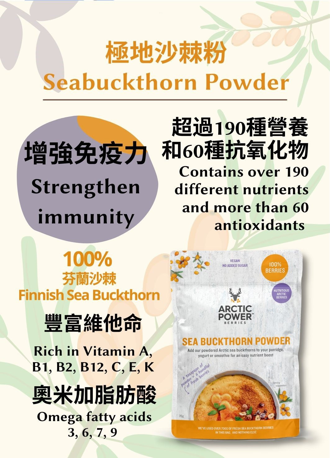 極地沙棘粉 Seabuckthorn Powder | 抗炎果王